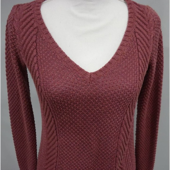 American Eagle Small Mauve Cable Knit Sweater Dress - Picture 2 of 4